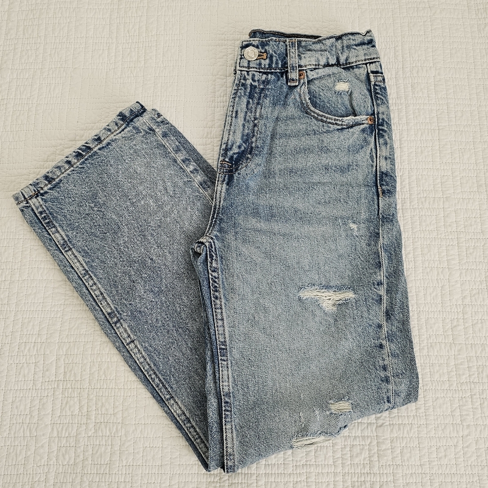 Zara Girls Denim Ripped Jeans - Picture 3 of 14